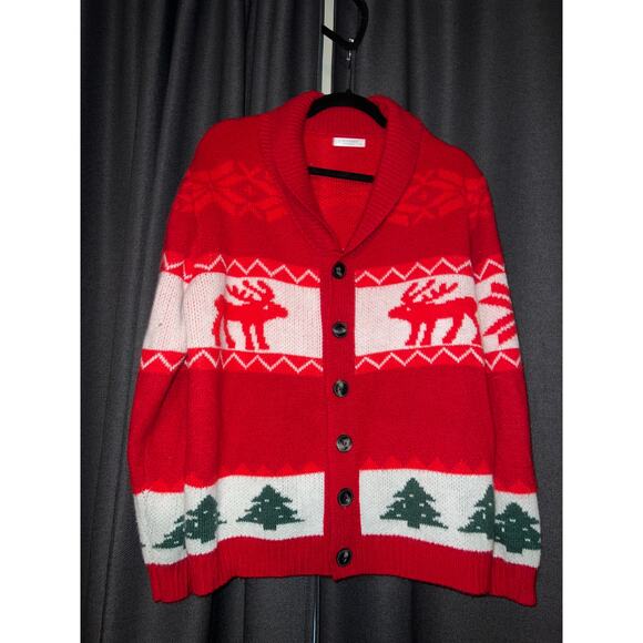 Ugly Christmas Sweater Xmas Cardigan Size Medium - Picture 1 of 3